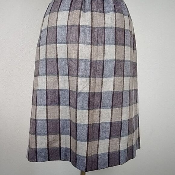 Vestiges Bankers Club Petites Stripes Wool Plaid Women's Skirt Size 4 - Picture 11 of 15
